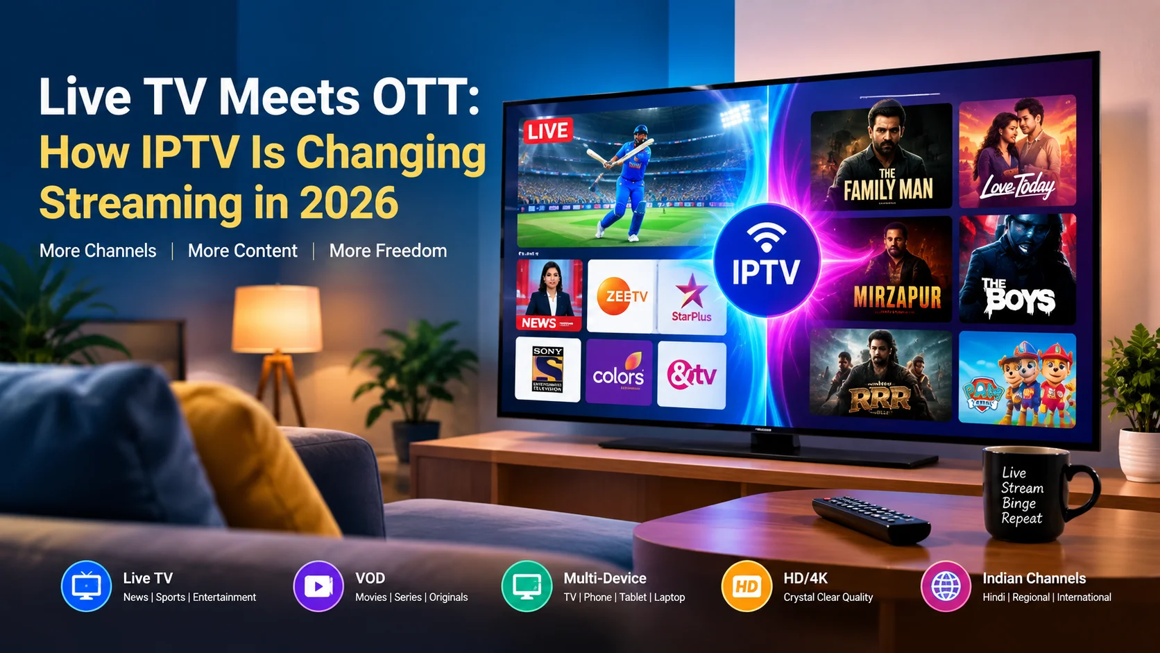Live TV Meets OTT How IPTV Is Changing Streaming in 2026 Live TV Meets OTT How IPTV Is Changing Streaming in 2026